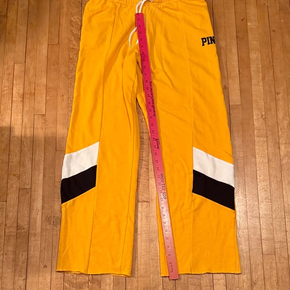 Yellow women’s Pants with Black and White Accents - Picture 2 of 7